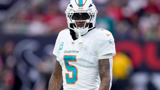 Dolphins cornerback Jalen Ramsey walking on the field during a game against the Houston Texans. Dolphins cornerback Jalen Ramsey walking on the field during a game against the Houston Texans.