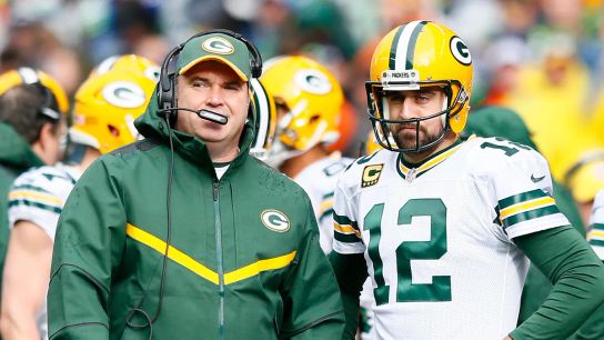 Steelers Head Coach Mike McCarthy in his time in Green Bay standing with former Steelers QB Aaron Rodgers Steelers Head Coach Mike McCarthy in his time in Green Bay standing with former Steelers QB Aaron Rodgers