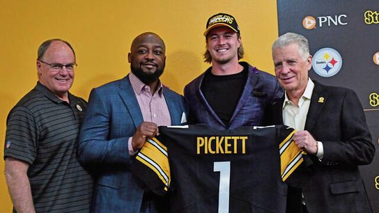 Kenny Pickett first round pick for the Pittsburgh Steelers Kenny Pickett first round pick for the Pittsburgh Steelers