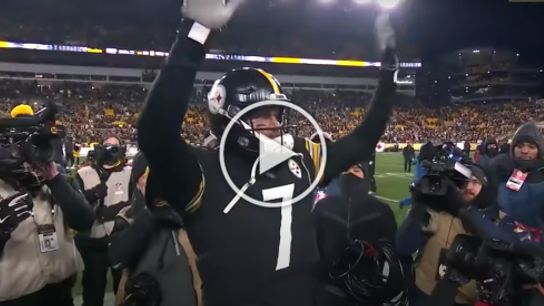 Former Steelers quarterback Ben Roethlisberger sends his farewells at his final home game in Pittsburgh at Heinz Field.