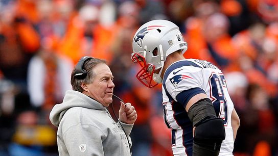 Patriots HC Bill Belichick and TE Rob Gronkowski Patriots HC Bill Belichick and TE Rob Gronkowski
