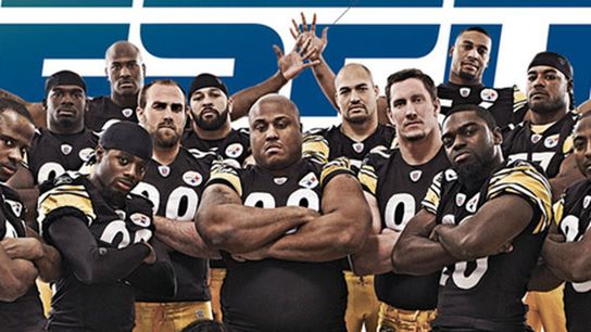 Steelers defense featured on the cover of ESPN in 2008 Steelers 2008 defense