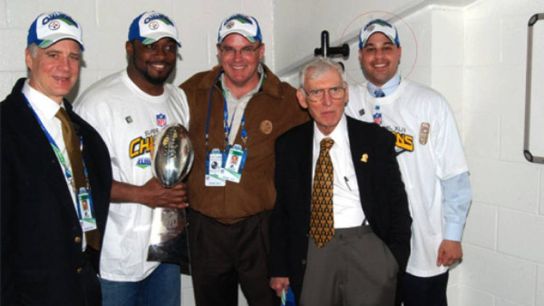 Steelers' GM Omar Khan at SB XLIII Steelers' GM Omar Khan at SB XLIII