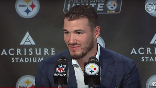 Steelers QB Mitch Trubisky at his press conference after the Week 2 loss