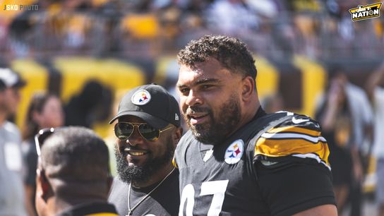 Steelers HC Mike Tomlin with star DL Cam Heyward