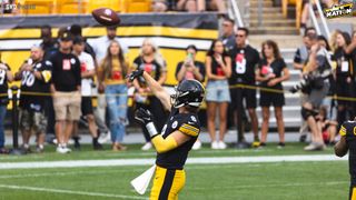 Madden 24 Gives Steelers QB Kenny Pickett Slight Improvement, Yet Rates Him Behind Mac Jones And A Rookie  (Steelers News). Photo by Jordan Schofield / SteelerNation (Twitter: @JSKO_PHOTO)
