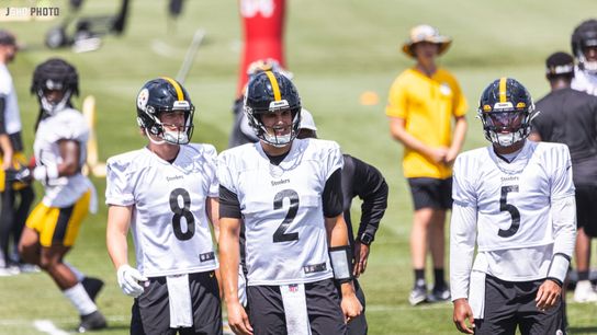 Steelers Mason Rudolph and Kenny Pickett with Chris Oladukon