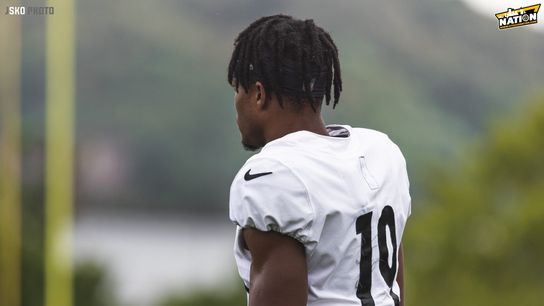 Steelers wide receiver Calvin Austin III was expected to have a big role in the team's offense before suffering a foot injury before the 2022 season began. Steelers wide receiver Calvin Austin III was expected to have a big role in the team's offense before suffering a foot injury before the 2022 season began.