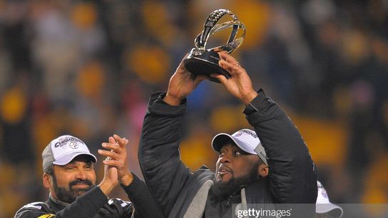 Steelers Mike Tomlin and Franco Harris