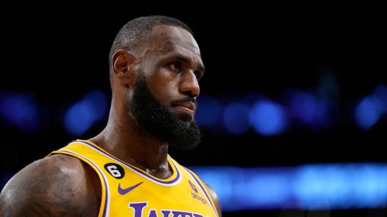 LeBron James during pre game against the Orlando Magic Steelers LeBron James comparison