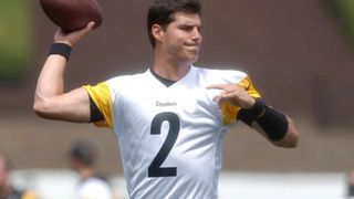 Steelers Veteran QB Mason Rudolph Looks Rusty And Tosses The First Interception Of 2023 Training Camp  (Steelers News). Photo by Charles LeClaire / USA Today Sports