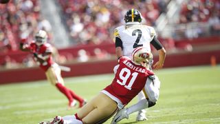 49ers' Arik Armstead Gives Praise To Steelers' Talent Amongst Offensive Playmakers Ahead Of Week 1 (Steelers News). Photo by Michael Zagaris / Getty Images