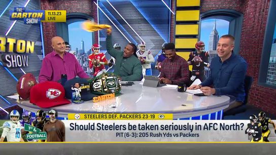 Steelers Super Bowl champion Willie Colon waves the Terrible Towel during The Carton Show.