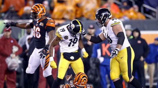 Steelers former WR Juju Smith-Schuster stands over Bengals LB Vontaze Burfict after hitting him Steelers former WR Juju Smith-Schuster stands over Bengals LB Vontaze Burfict after hitting him