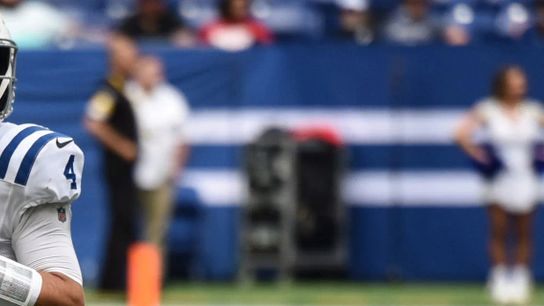 Sam Ehlinger dropping back for a pass Pittsburgh Steelers Colt Sam Ehlinger