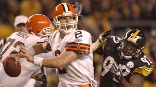 Steelers Browns Tim Couch, Steelers Jason Gildon