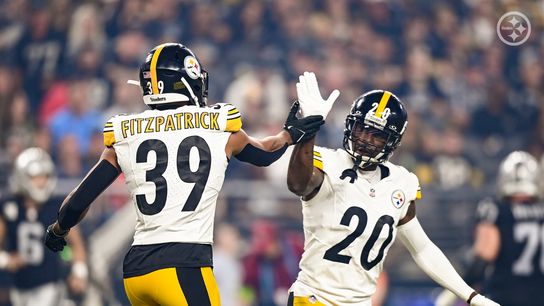 Steelers' Patrick Peterson and Minkah Fitzpatrick in a Week 3 matchup with the Las Vegas Raiders Steelers' Patrick Peterson and Minkah Fitzpatrick in a Week 3 matchup with the Las Vegas Raiders