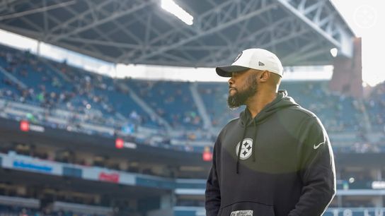 Steelers' Mike Tomlin before a game against the Seahawks in 2023 Steelers' Mike Tomlin