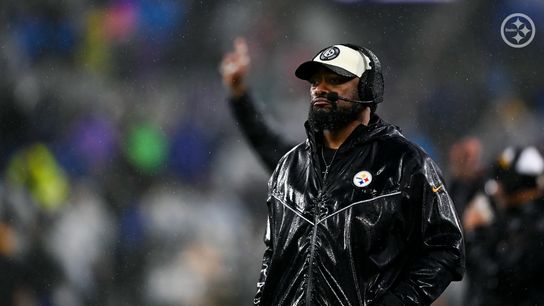 Steelers Head Coach Mike Tomlin looks on as the Steelers beat the Ravens 17-10 during the 2023 season Steelers Mike Tomlin