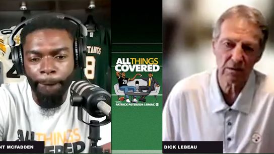 Steelers Bryant McFadden and Dick LeBeau Steelers Bryant McFadden and Dick LeBeau