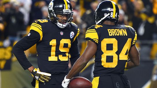 Steelers Antonio Brown and JuJu Smith-Schuster Steelers Antonio Brown and JuJu Smith-Schuster