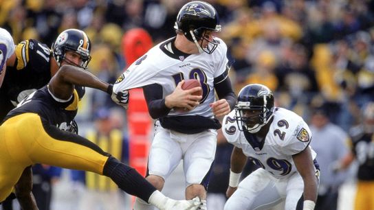 Steelers sack Elvis Grbac Steelers sack Elvis Grbac