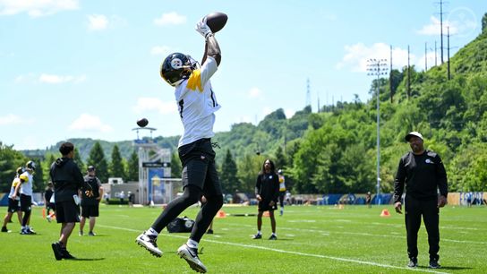 Steelers Learn Crucial Detail That Gives Roman Wilson An Edge Over Rookie WR Germie Bernard. Photo by Karl Roser / Pittsburgh Steelers