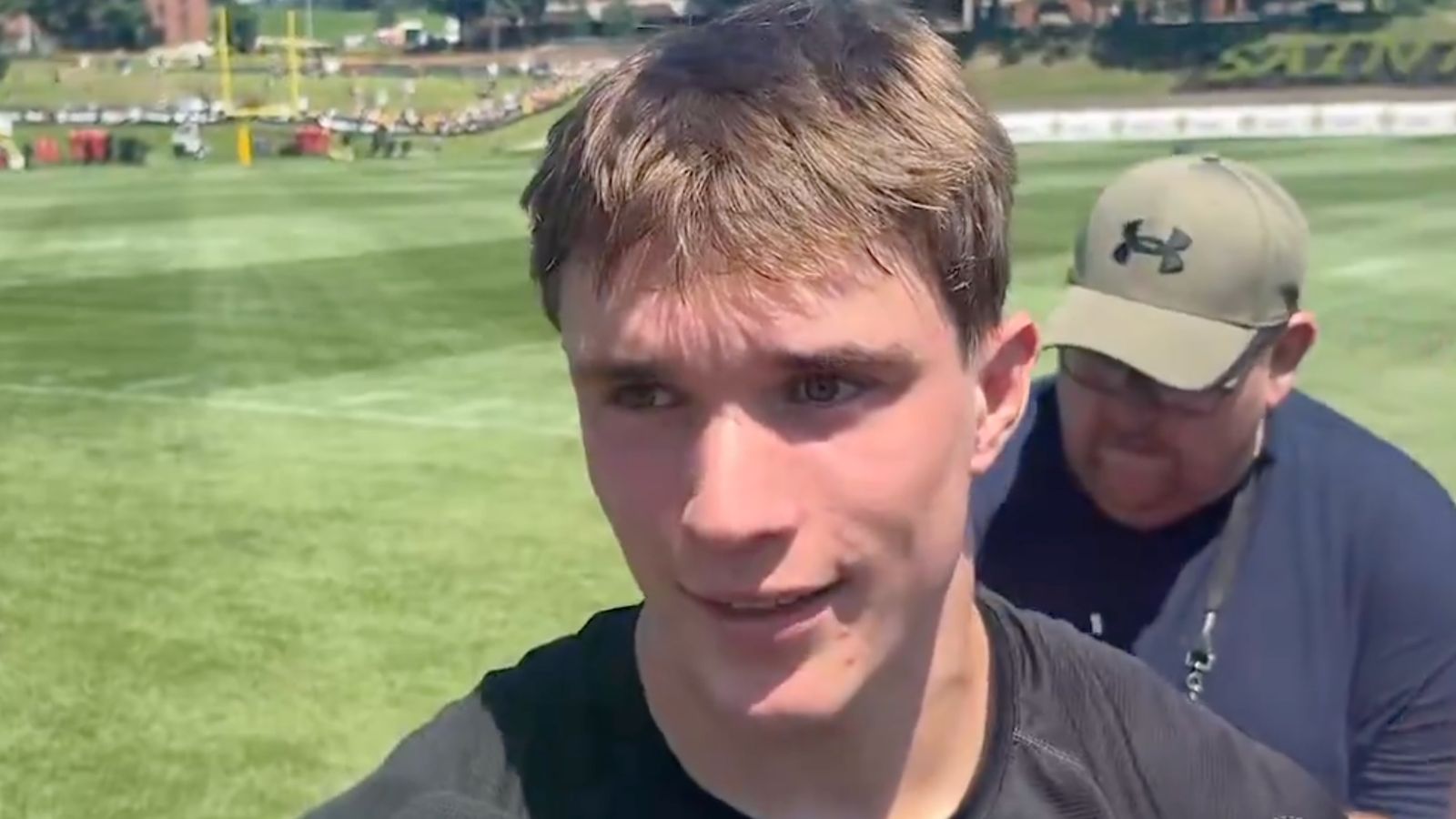 Steelers' Eli Heidenreich Showing Promising Signs Early In WR Transition (Steelers News). Photo by Chris Adamski / X 