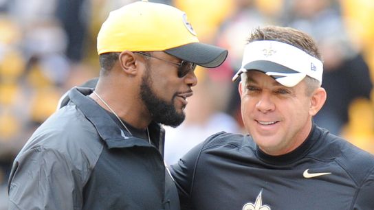 Steelers' Head Coach Mike Tomlin and Broncos' Head Coach Sean Payton. Steelers' Head Coach Mike Tomlin and Broncos' Head Coach Sean Payton.