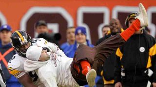 Steelers' James Harrison Issues Bold Statement To Browns' Myles Garrett Before Record-Breaking Sack (Steelers News). Photo by Tony Dejak / AP Photo