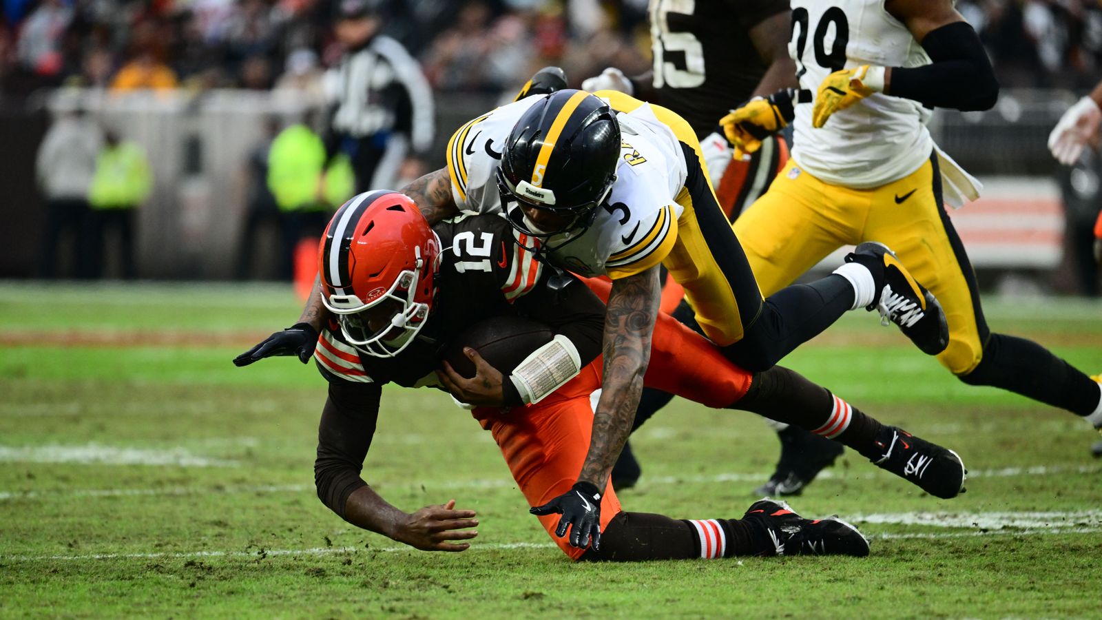 Steelers' Omar Khan Faces Harsh Questions Over Jalen Ramsey Injury Truth (Steelers News). Photo by Ken Blaze / Imagn Images