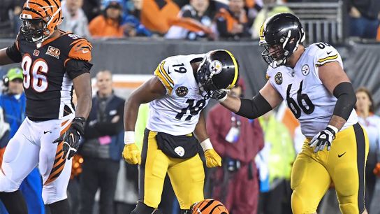 Steelers Fan Favorite JuJu Smith-Schuster Gives Untold Details About Smashing Bengals Vontaze Burfict. Photo by Peter Diana / Post-Gazette
