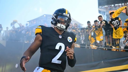 Steelers' QB Justin Fields taking the field in Acrisure Stadium for his first time in the back and gold. Steelers' QB Justin Fields taking the field in Acrisure Stadium for his first time in the back and gold.