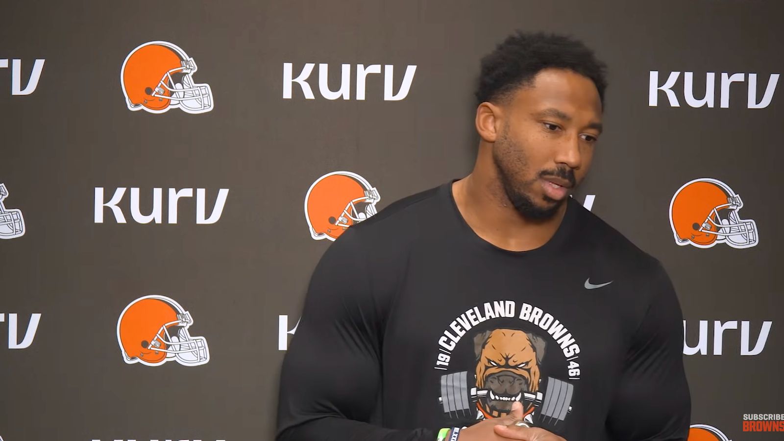 Browns' Myles Garrett Sends Genuine Message To Steelers' TJ Watt After Devastating News (Steelers News). Photo by YouTube / Cleveland Browns