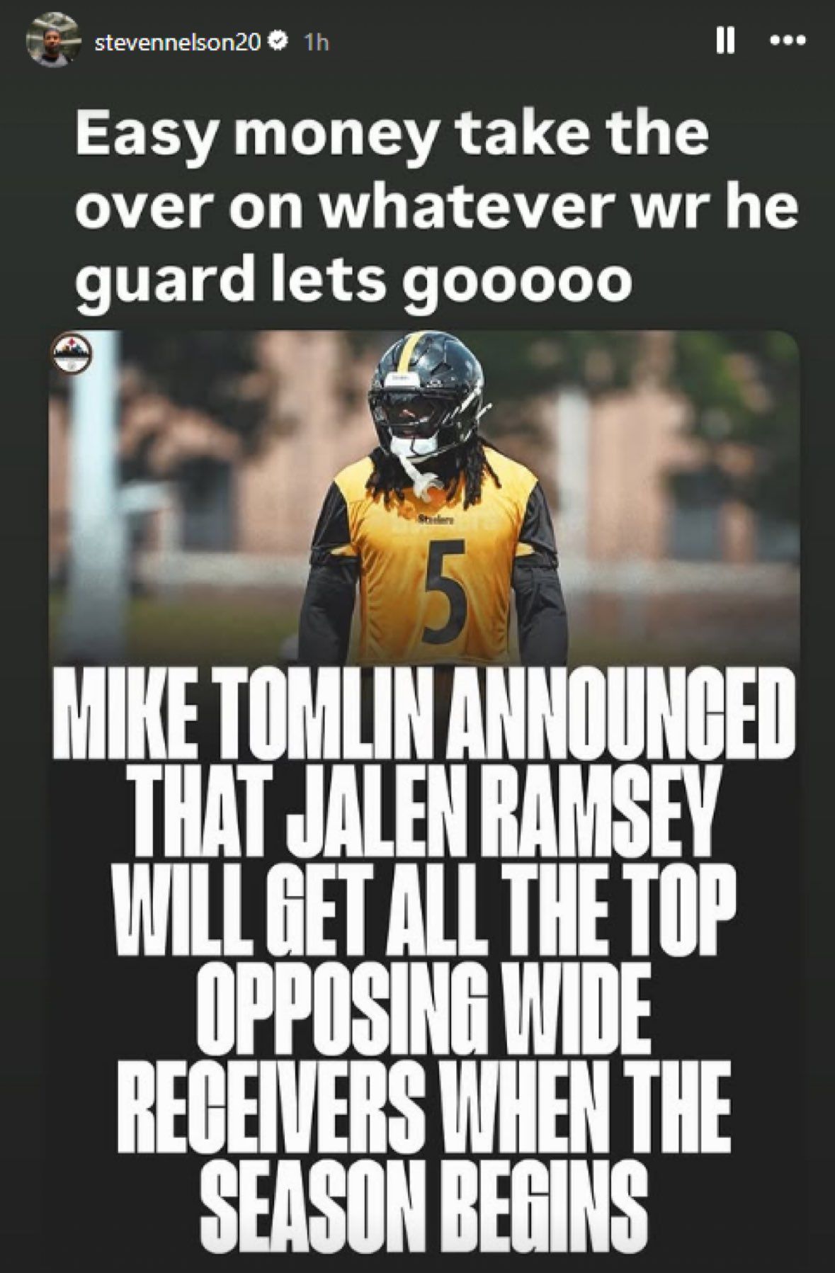 Steelers Steven Nelson Steelers Steven Nelson