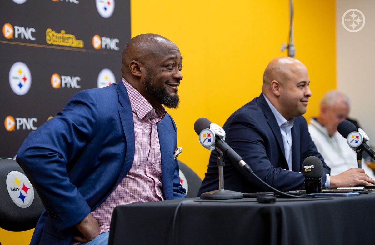 Steelers' Mike Tomlin and Omar Khan Steelers' Mike Tomlin and Omar Khan