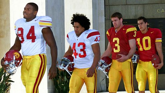 Troy Polamalu And Carson Palmer During Their Time At USC Steelers Troy Polamalu And Carson Palmer