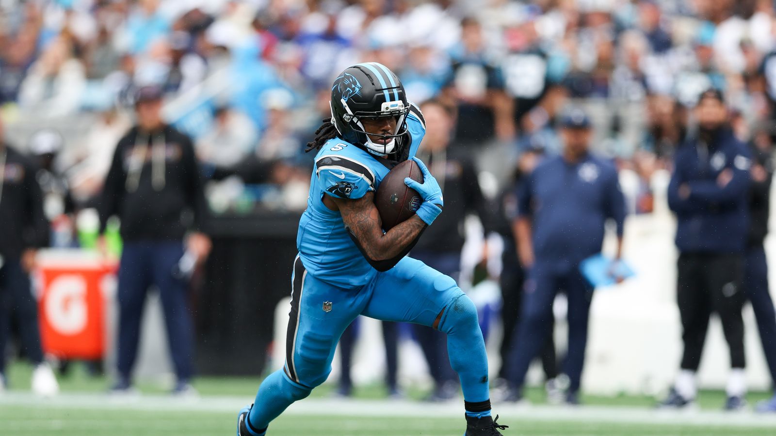 Steelers' Rico Dowdle Calls Out Panthers Coaches After Revealing Reason For Late-Season Struggles (Steelers News). Photo by Cory Knowlton / IMAGN IMAGES via Reuters Connect