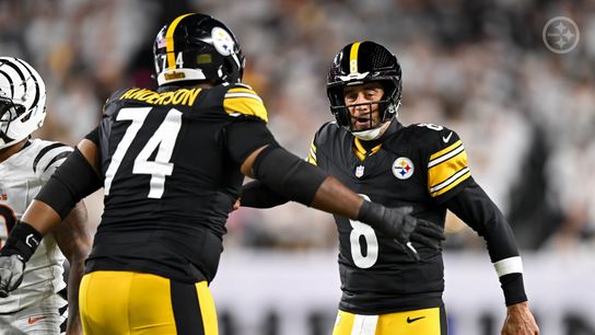 Aaron Rodgers Shoves Steelers Offensive Lineman As Disagreement Ensues On Pittsburgh's Sideline. Photo by Karl Roser / Pittsburgh Steelers
