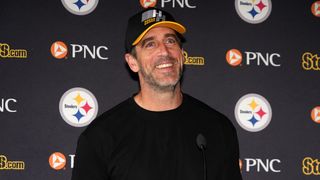 Steelers' Aaron Rodgers Has More Strong Comments About Roman Wilson  (Steelers News). Photo by Kirby Lee / Imagn Images