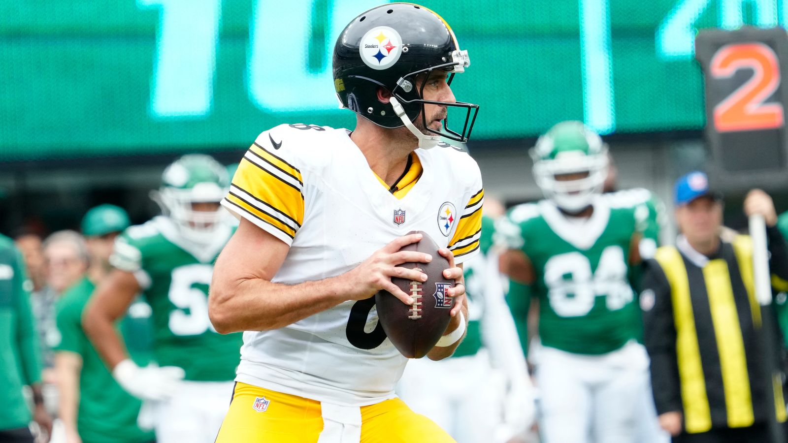 Exclusive Steelers Trip Has Mike Florio Raising Major Questions About Aaron Rodgers (Steelers News). Photo by Kevin R. Wexler / Imagn Images