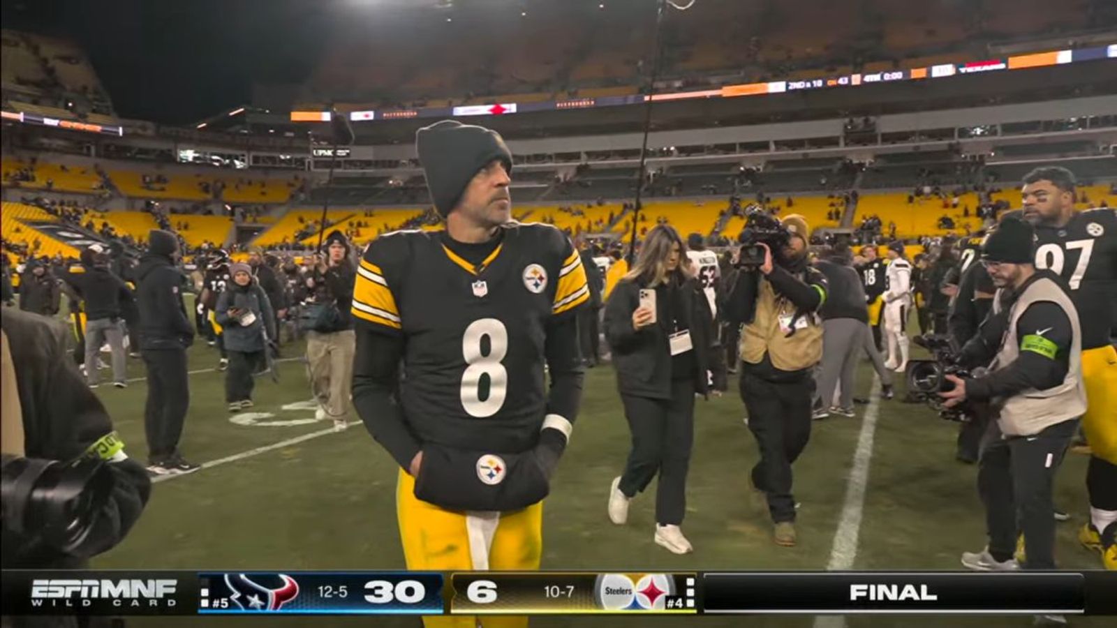 New Report Reveals Many Steelers Players Are Frustrated About Aaron Rodgers (Steelers News). Photo by NFL on ESPN
