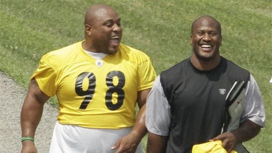Steelers Casey Hampton And James Harrison Steelers Casey Hampton And James Harrison