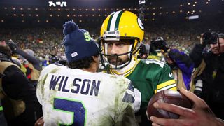 Russell Wilson Likely Heavily Influenced Steelers' Decision To Pursue Aaron Rodgers (Steelers News). Photo by Gregory Shamus / Getty Images
