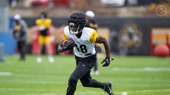 Pittsburgh Steelers recent acquisition Mike Williams during his first practice with the team in 2024. Pittsburgh Steelers recent acquisition Mike Williams during his first practice with the team in 2024.