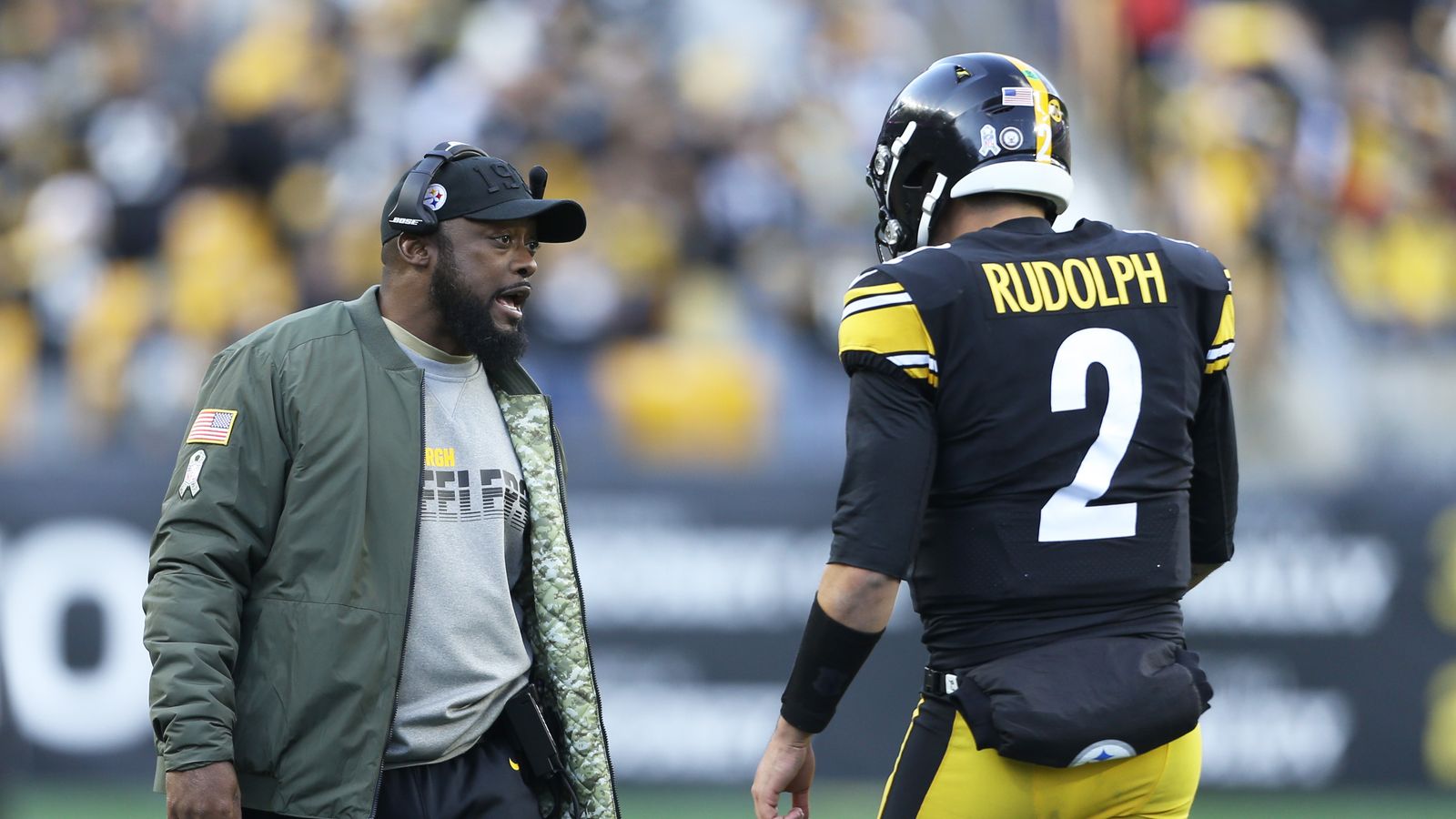 Steelers' Mason Rudolph's Mike McCarthy Comments Ignite Firestorm Of Shade Toward Mike Tomlin (Steelers News). Photo by Charles LeClaire / Imagn Images