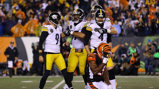 Steelers kicker Chris Boswell kicks a field goal against the Bengals on Sunday. Steelers kicker Chris Boswell kicks a field goal against the Bengals on Sunday.
