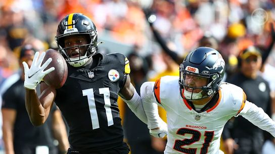 Steelers' WR Van Jefferson attempting to make a catch on a pass interference call in Week 2 of 2024. Steelers' WR Van Jefferson attempting to make a catch on a pass interference call in Week 2 of 2024.