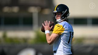 Steelers' Will Howard Delivers Inspiring Take On His Development While Speaking On His Slow Start To OTAs (Steelers News). Photo by Karl Roser / Pittsburgh Steelers