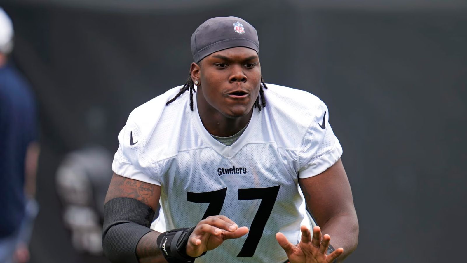 Steelers' Broderick Jones Sparks Direct Concern After Struggling At Training Camp (Steelers News). Photo by Gene J. Puskar / AP Photo